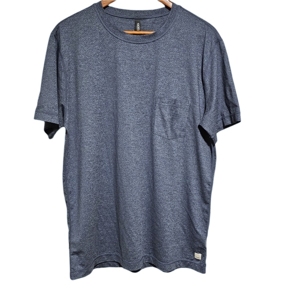 Vuori Tradewind Performance Tee Coastal Heather Size Large